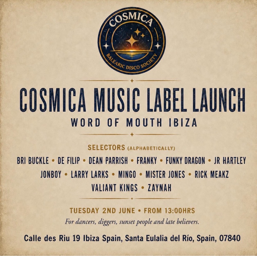 Cosmica Music Label Launch — Word of Mouth Ibiza